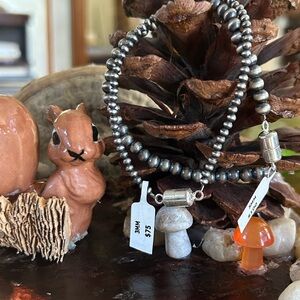 925 Sterling Set 2 half off retail Italian pearls bracelets